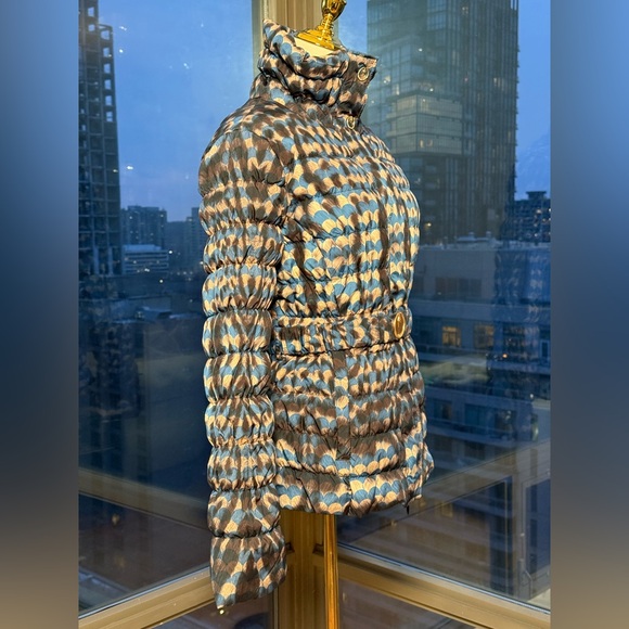 🆕 CAVALLI CLASS 🧿 Blue Spotted Down Filled Puffer Jacket, Sz IT44 US 8 - Picture 5 of 16